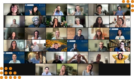 ODI team on Zoom posing